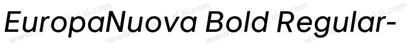 EuropaNuova Bold Regular字体转换